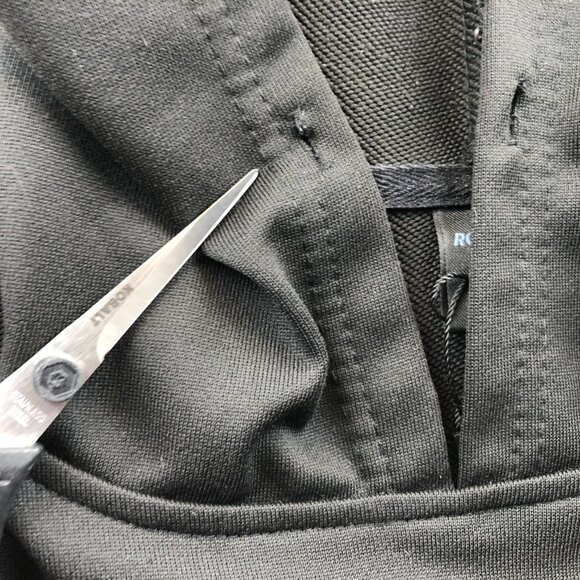 Romwe Mens Hoodie Sweatshirt Large Black Active Lifestyle Graphic Print Pullover - Picture 4 of 11